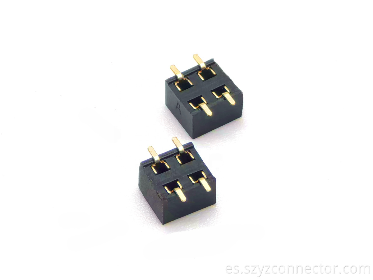 2.54mm Pitch Female Header Connector Dual Row SMT U-type H3.5mm 2*2P